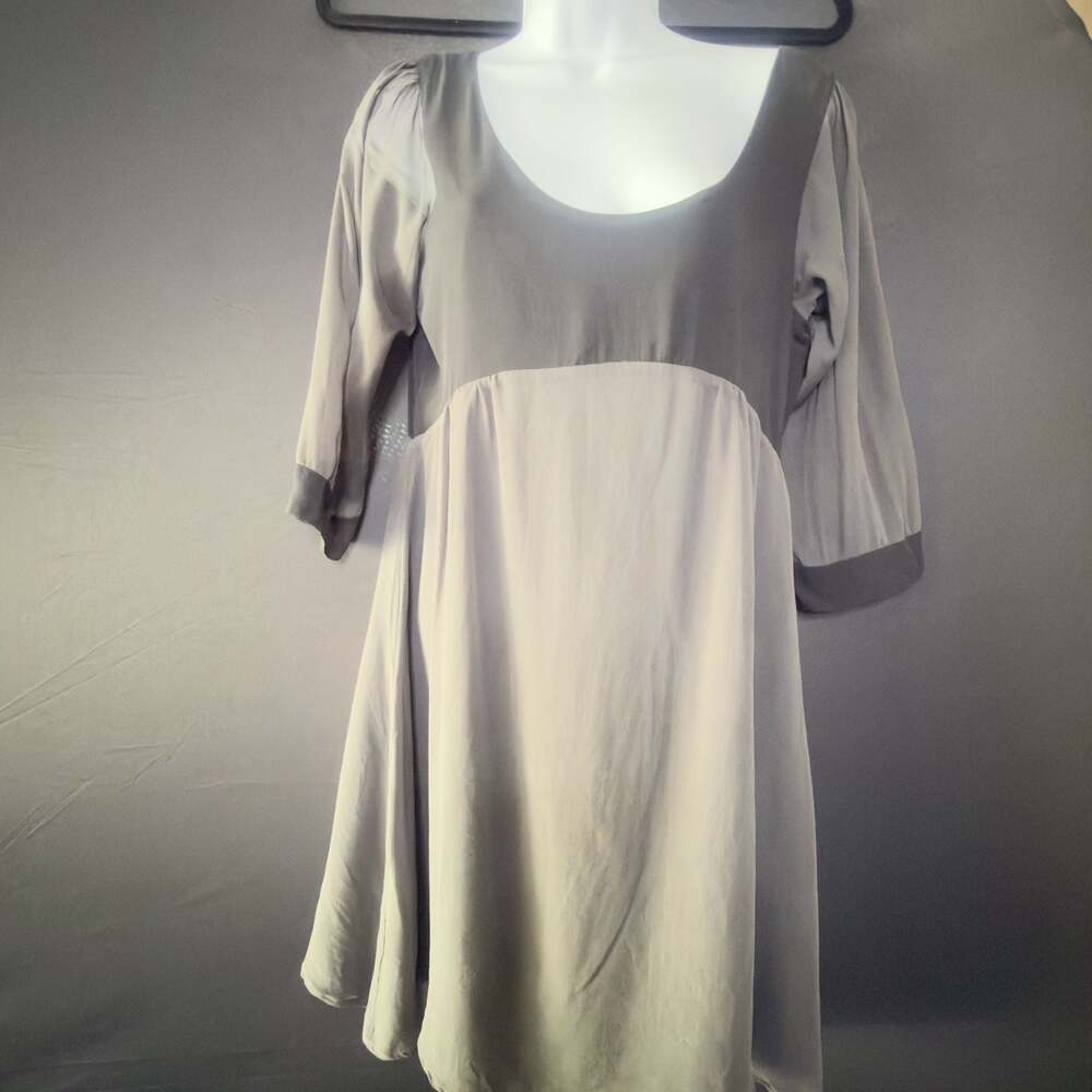 Lorun Two-Tone Empire Waist Dress